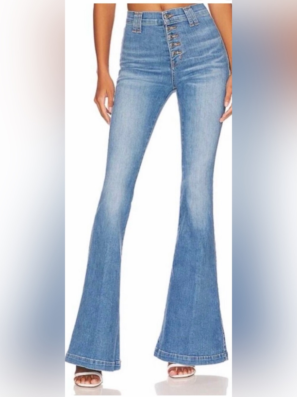 Veronica Beard Sheridan flare jeans in lakeshore